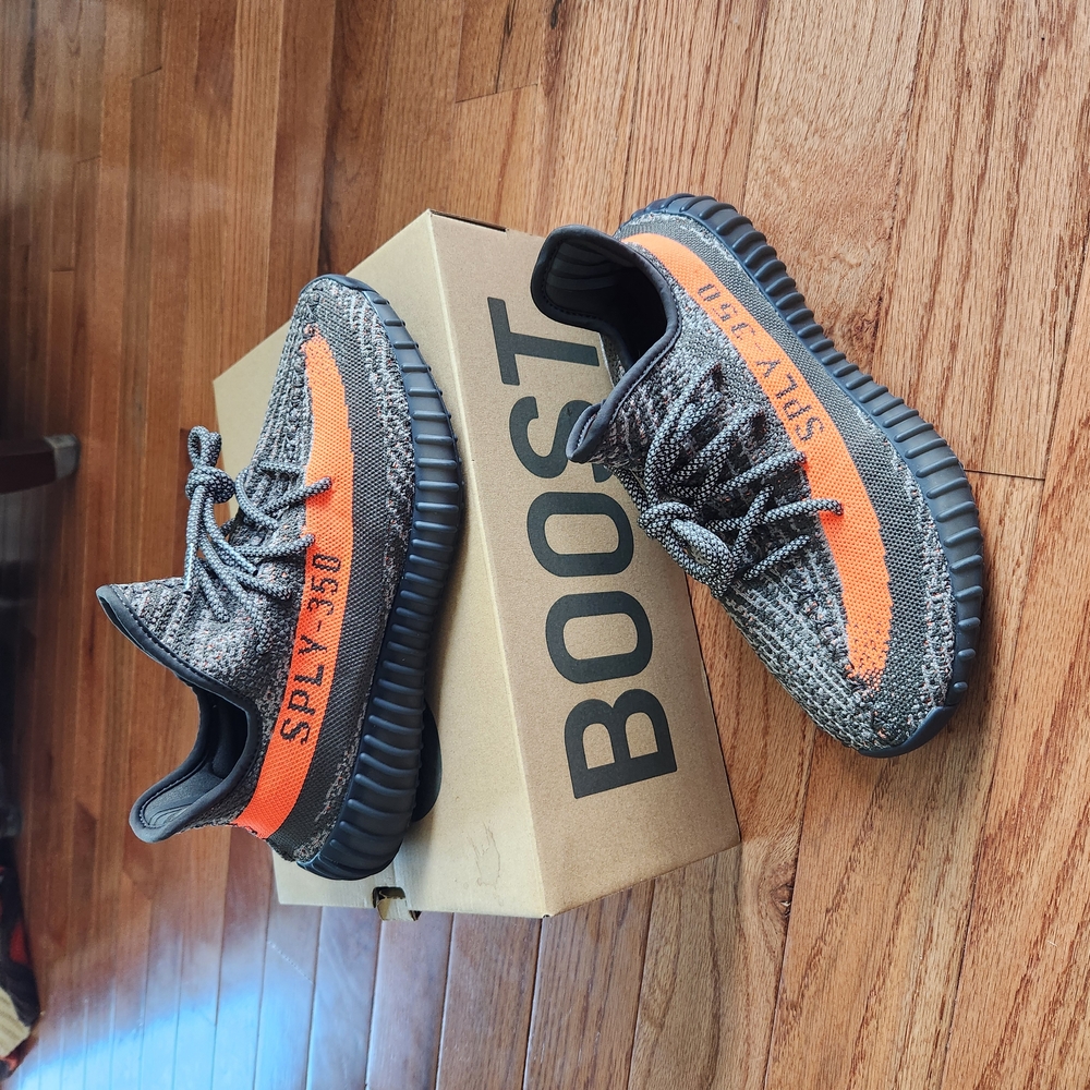 Adidas Women's Yeezy Boost 350 V2 - Black and Orange